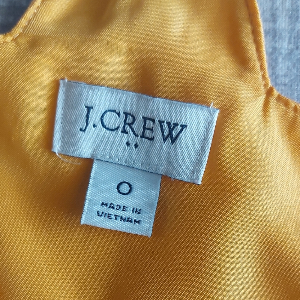J Crew Scalloped Cami Camisole in Mustard Yellow Gold With Racer Back - Picture 2 of 2